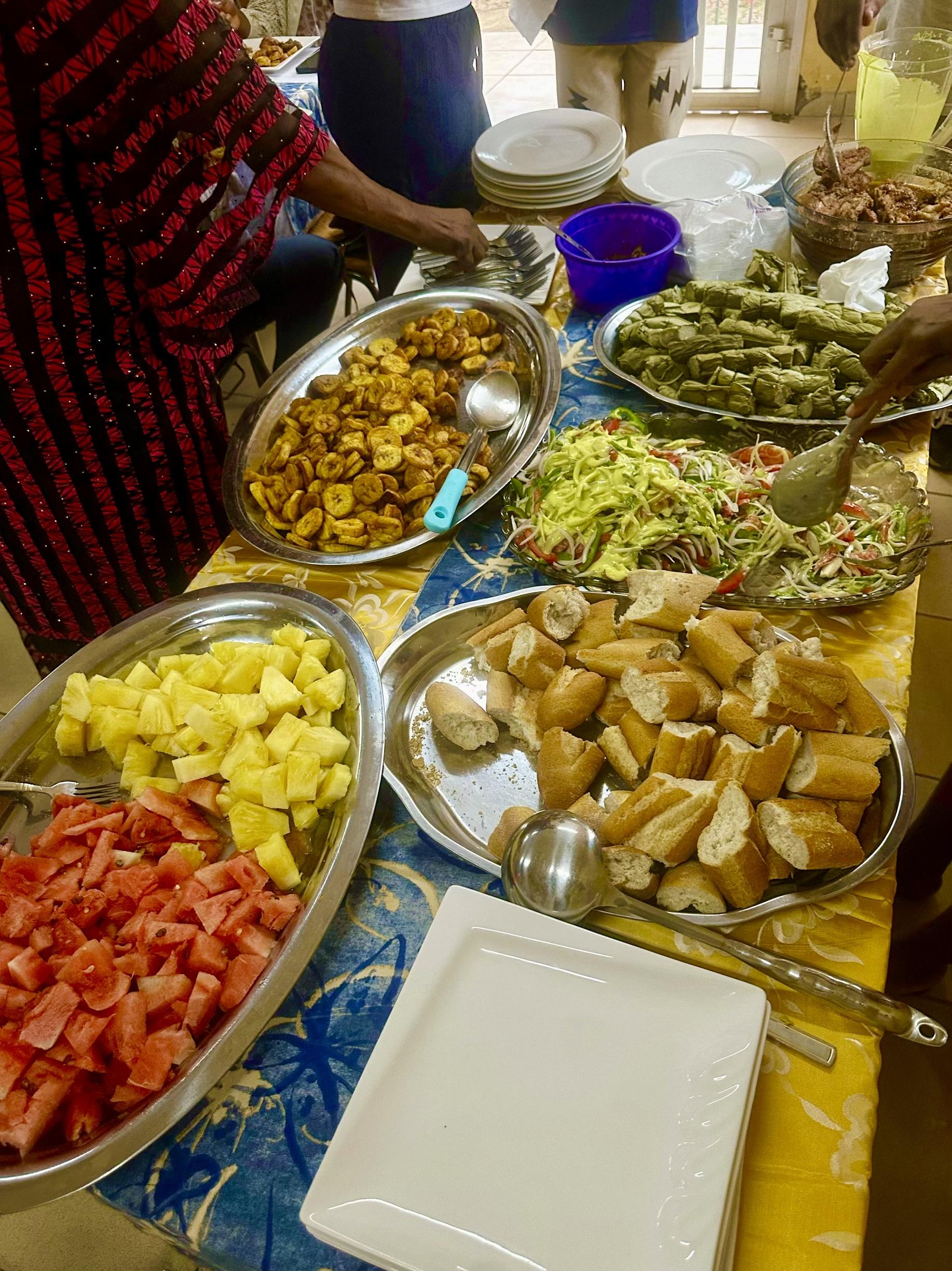 Le buffet dressé pour la première édition